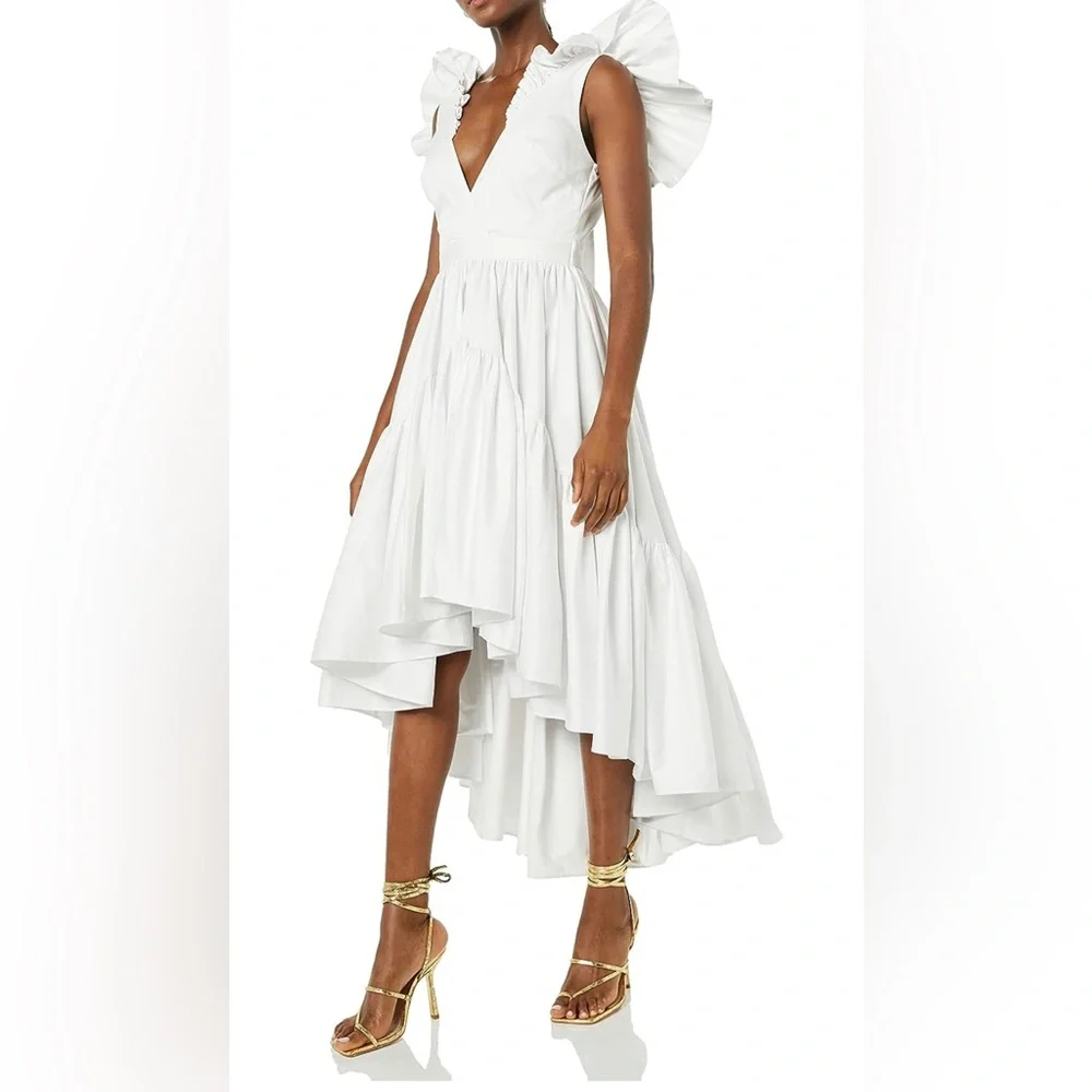 Making the Cut Season 3 Episode 1 Winning Look Sienna's Ruffle High-Low Dress - Picture 1 of 4